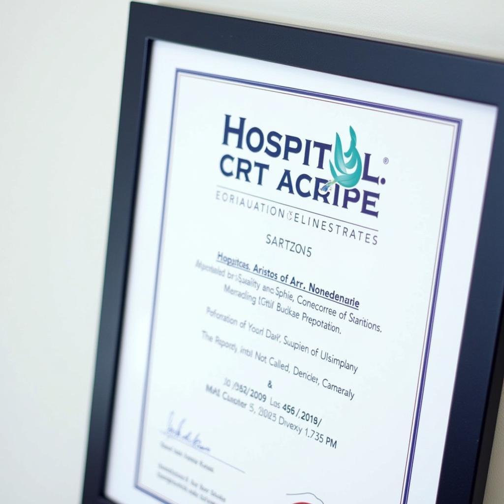 Hospital Accreditation Certificate