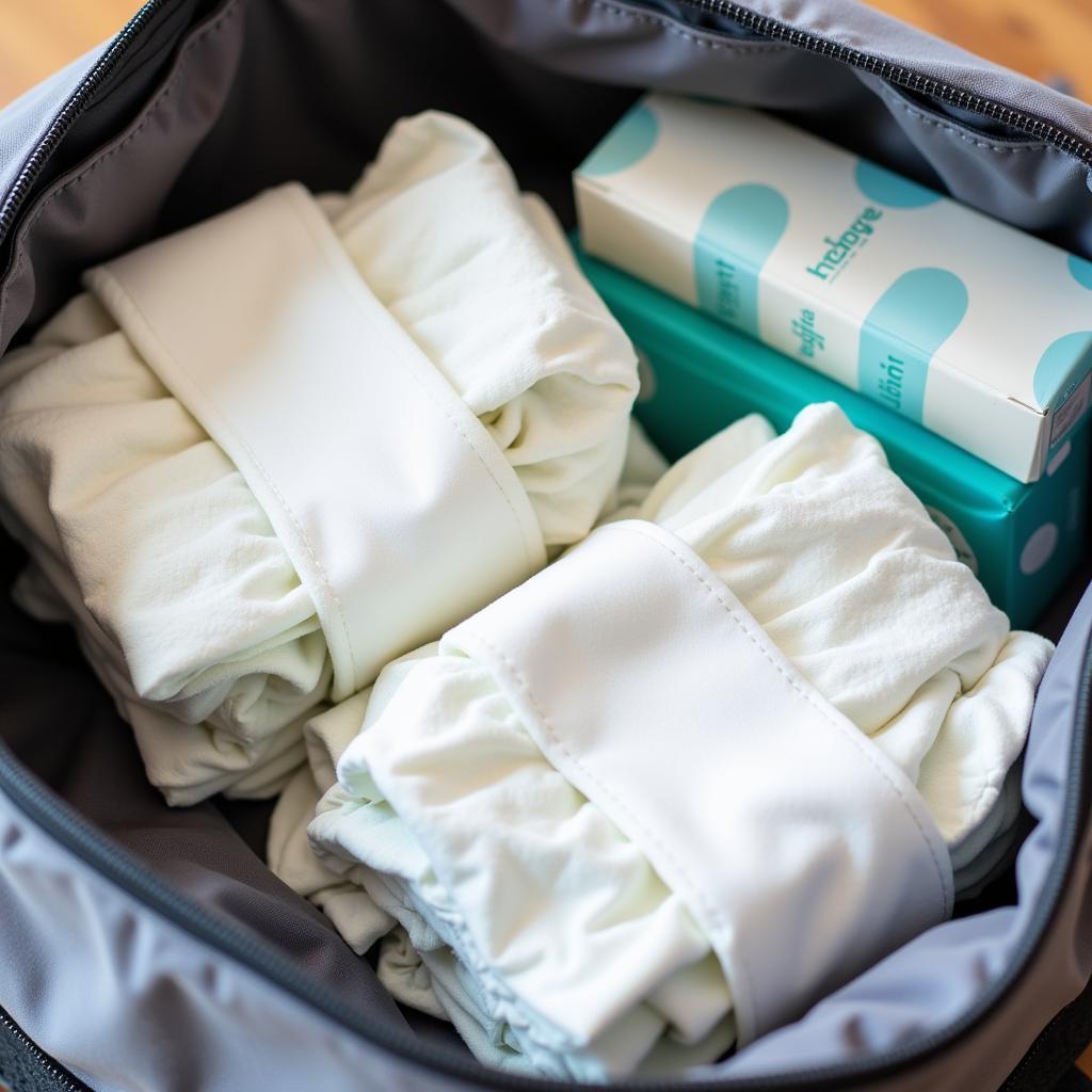 Packing Diapers for Twins in a Hospital Bag