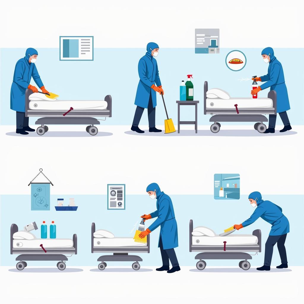 Hospital Bed Disinfection Process