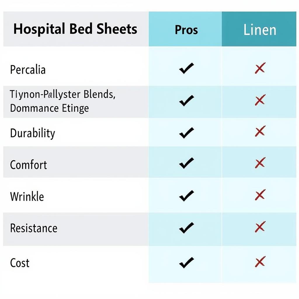 Hospital Bed Sheet Materials Comparison