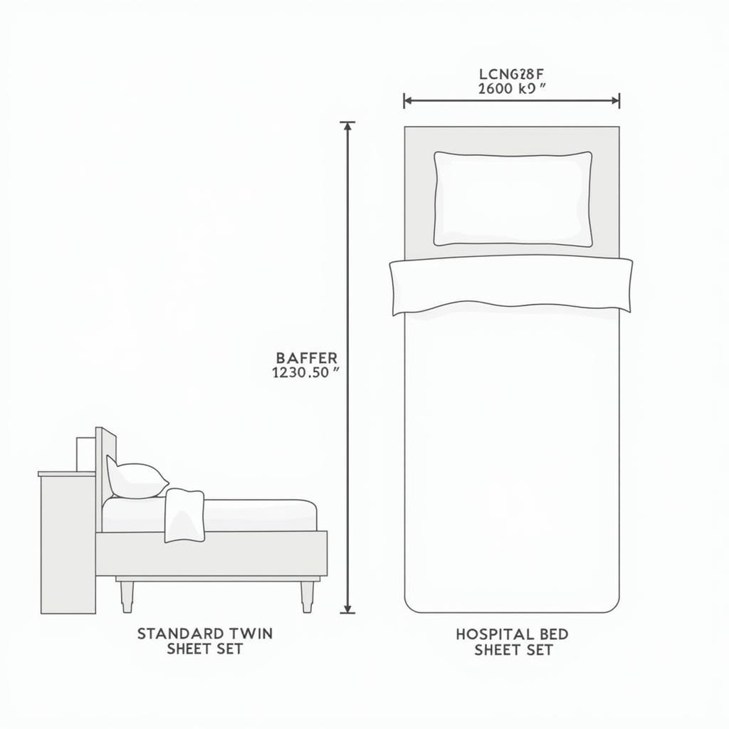 Different hospital bed sheet sizes compared