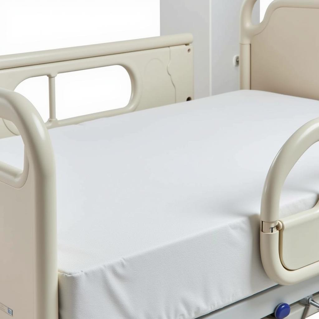 Hospital Bed Side Rails and Mattress