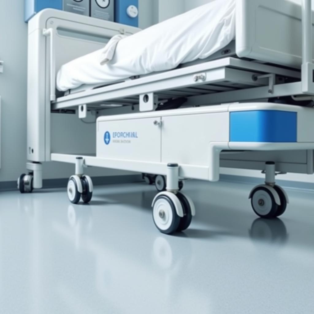 Hospital Bed with High-Quality Casters