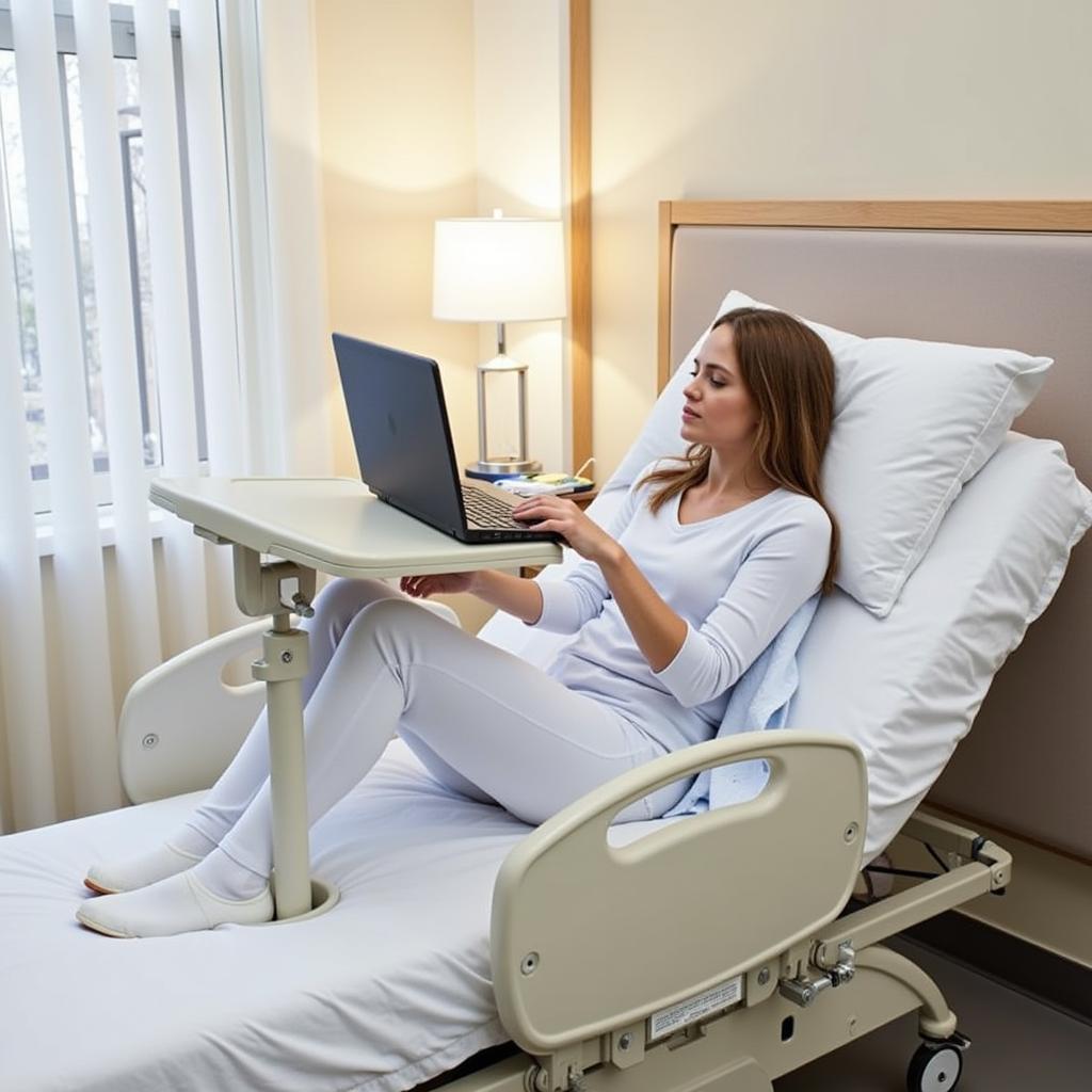 Hospital Bedside Stand Enhancing Patient Comfort