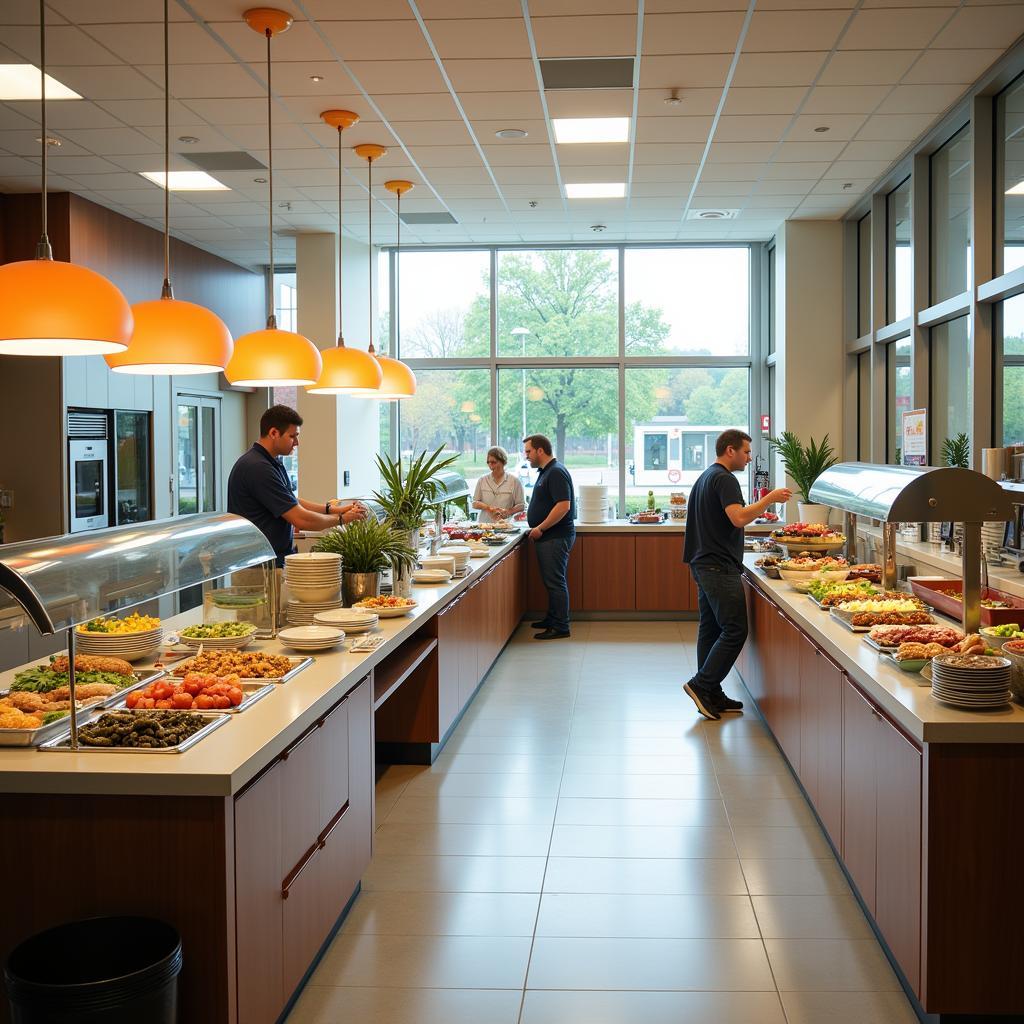 Hospital Cafeteria with Variety of Food