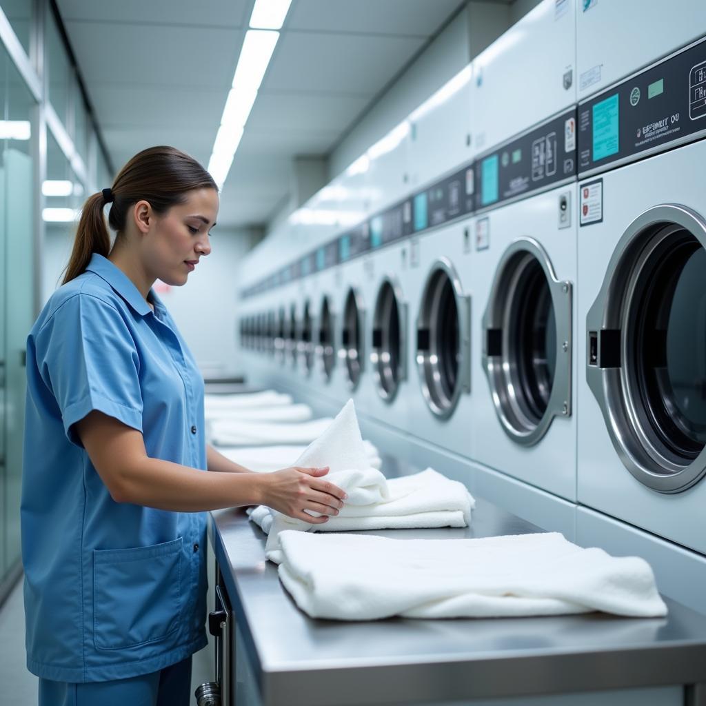 Quality Control Inspection in Hospital Co-op Laundry