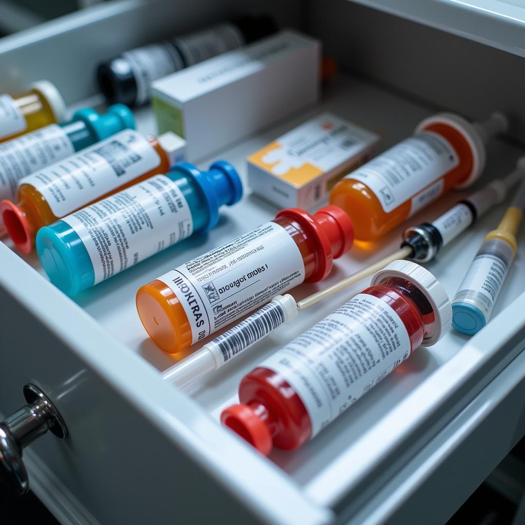 Hospital Crash Cart Organization and Medication