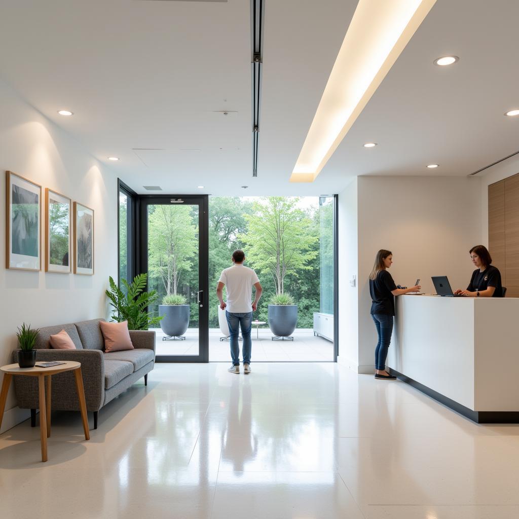 Welcoming Reception Area at Hospital HM Rivas