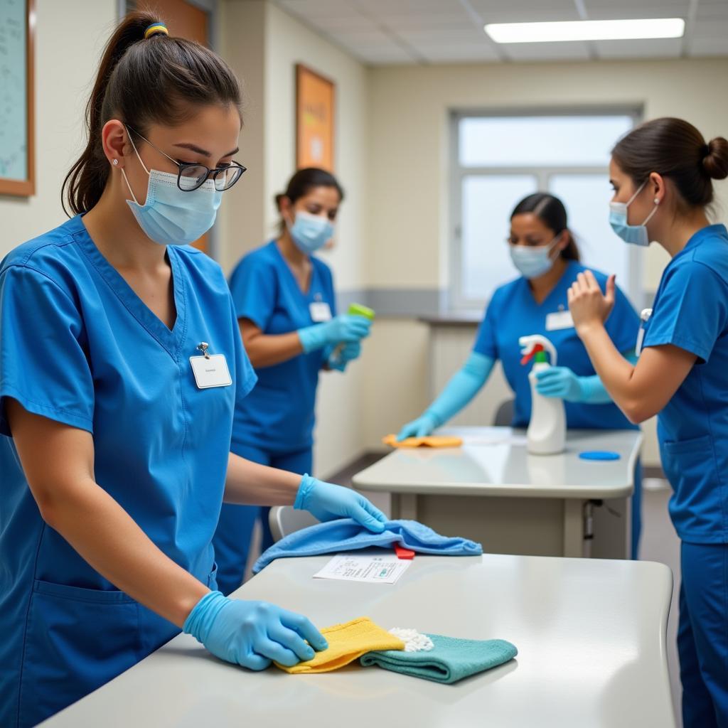 Hospital Housekeepers in Training