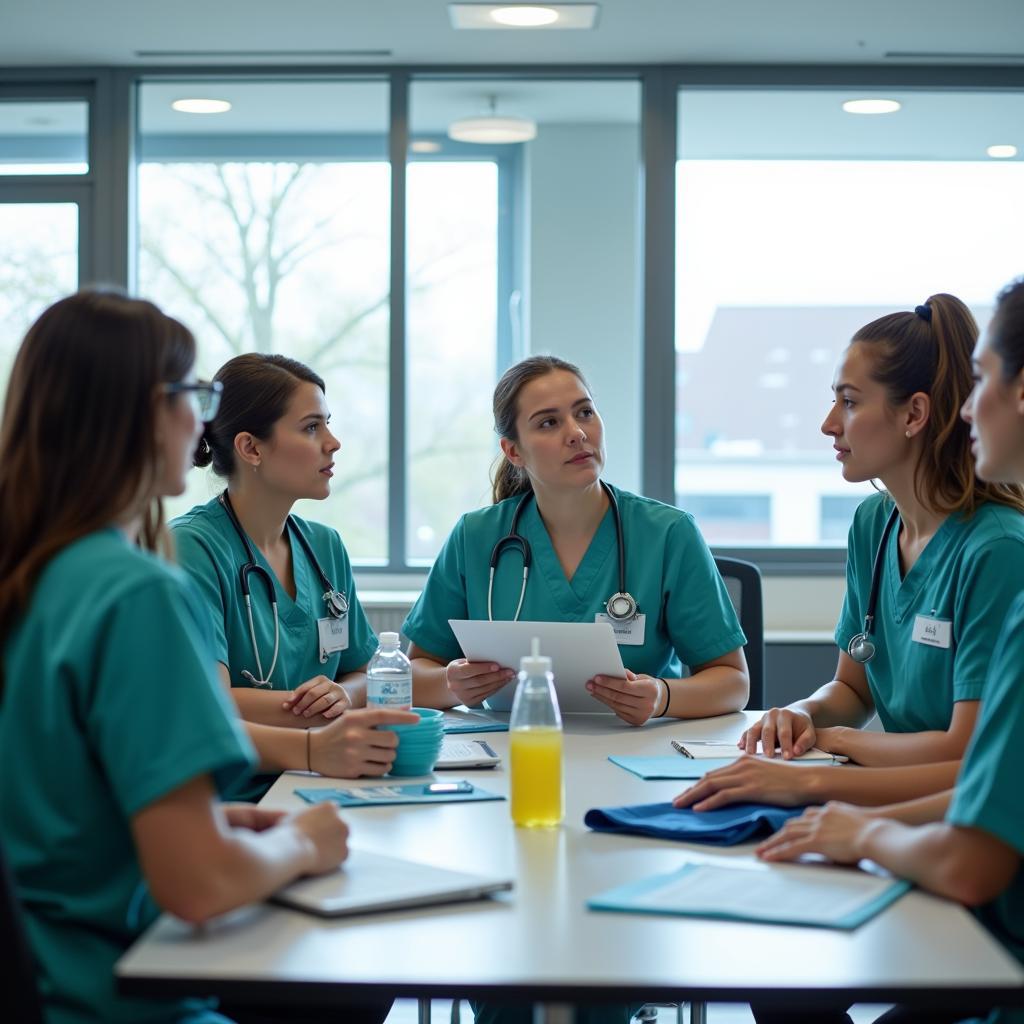 Hospital Housekeepers Team Meeting