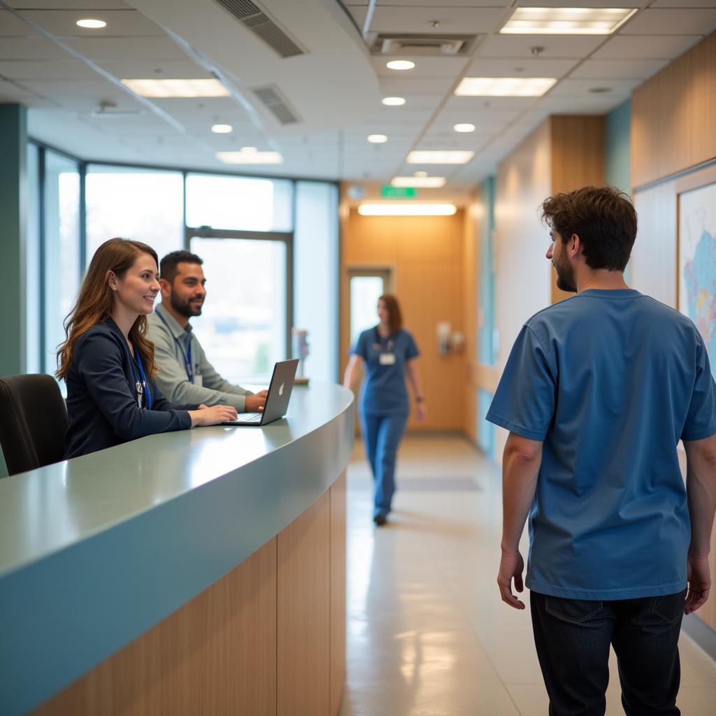 Helpful Hospital Reception Area