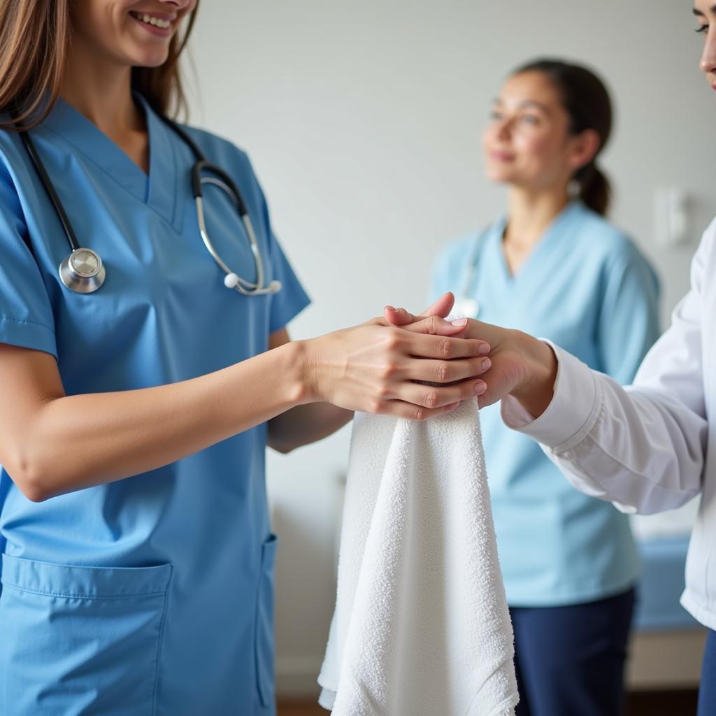 Hospital towels contribute to patient comfort