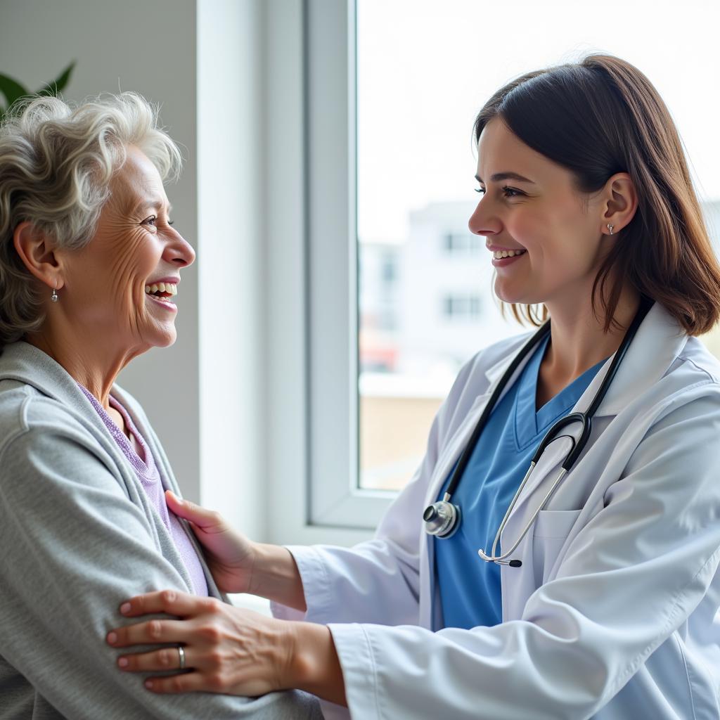 Medical staff interacting with a patient at Hospital Universitari i Politècnic La Fe