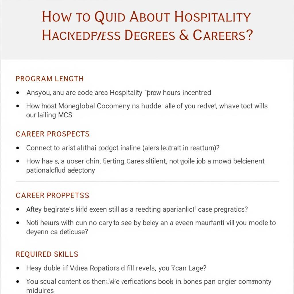 Frequently asked questions about hospitality management