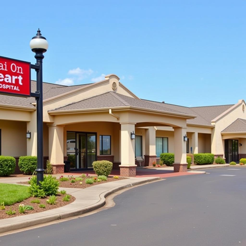 Exterior view of a hotel near Austin Heart Hospital