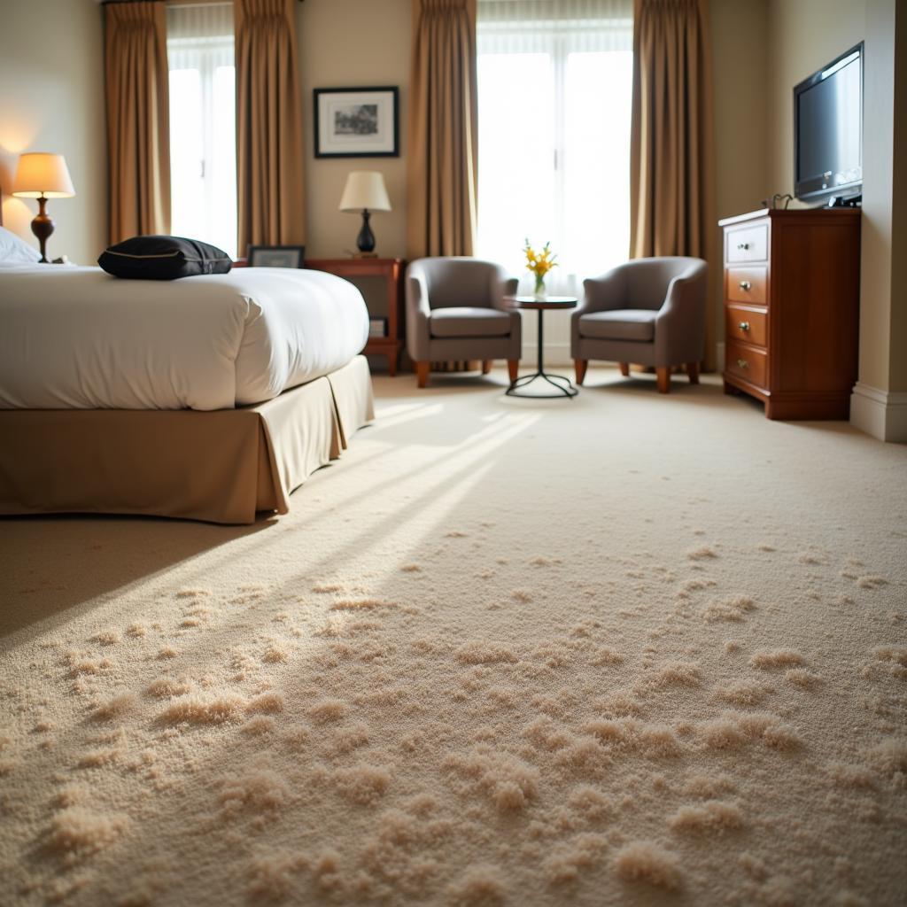 Hotel Room with Plush Carpet