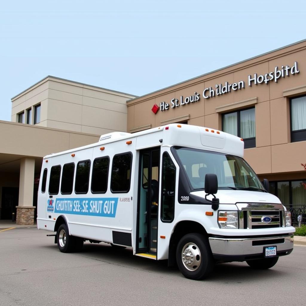 Shuttle service provided by hotels near St. Louis Children's Hospital.