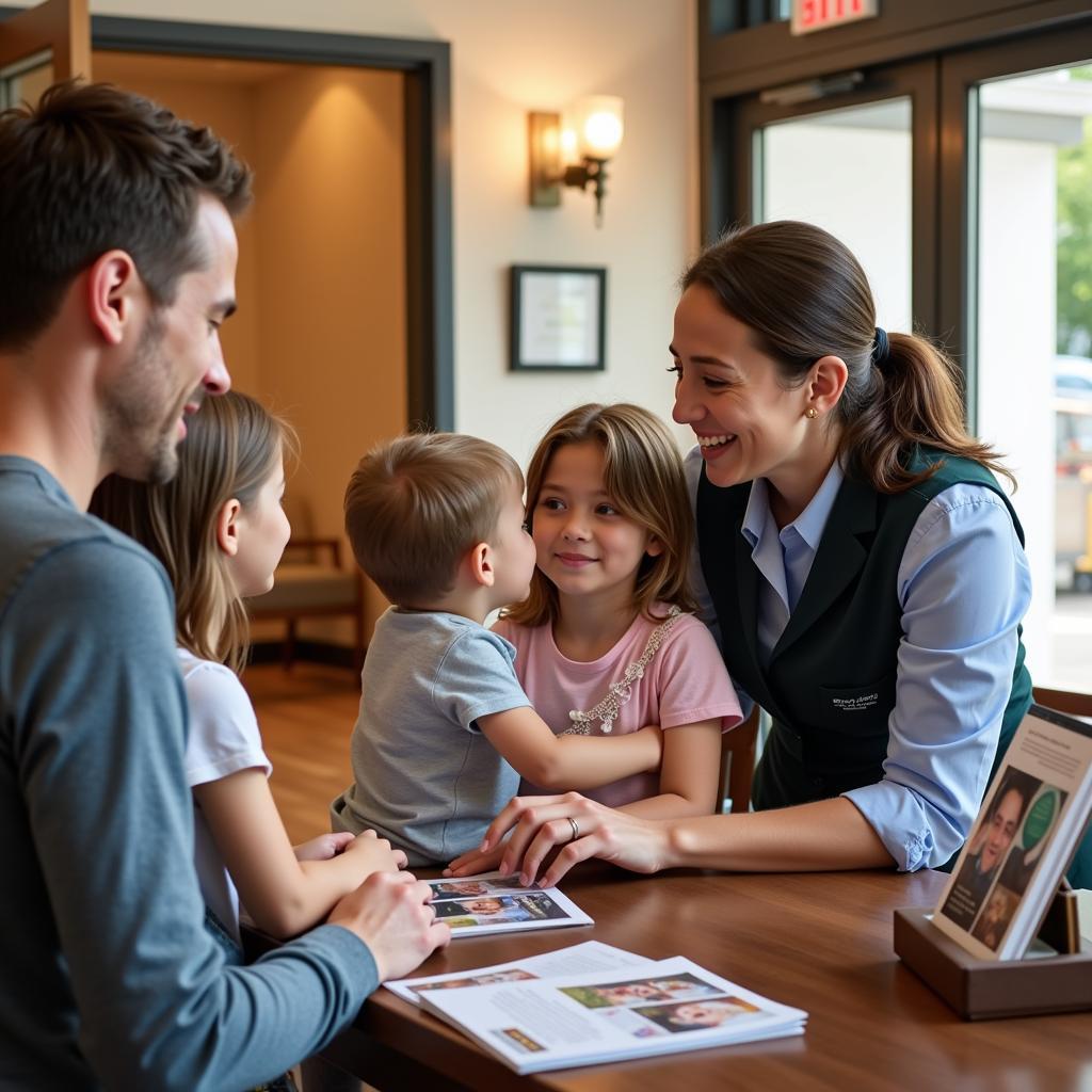 Support services available at hotels for families near St. Louis Children's Hospital.