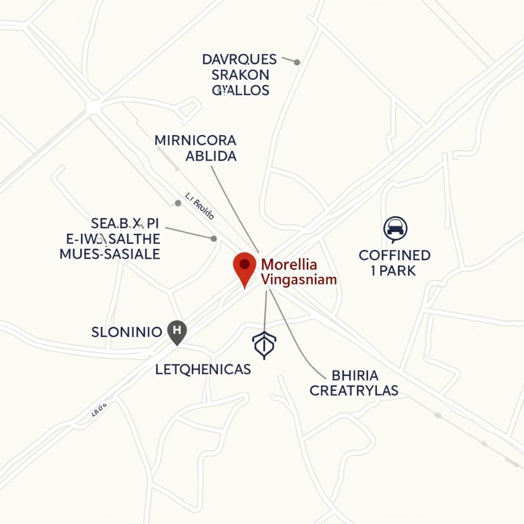 Map showing the location of Hotel Vista Express Morelia in Morelia