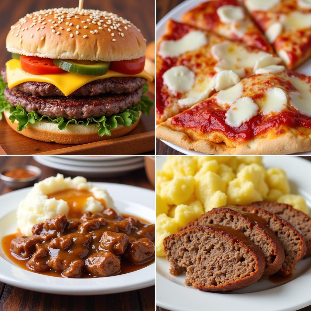 Comfort food options at the Huntsville Hospital food court including burgers, pizza, and homestyle entrees.