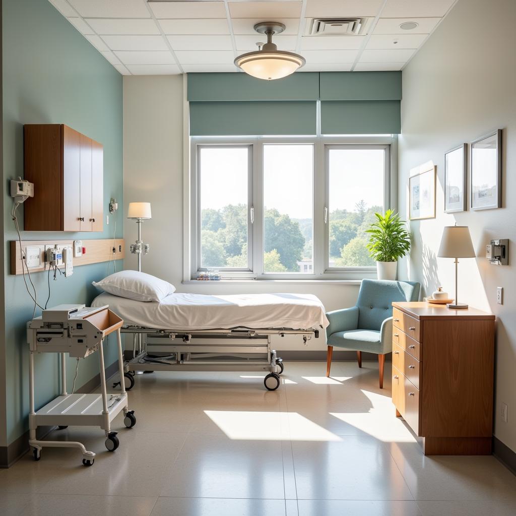 Modern and Comfortable Patient Room at Huron Road Hospital