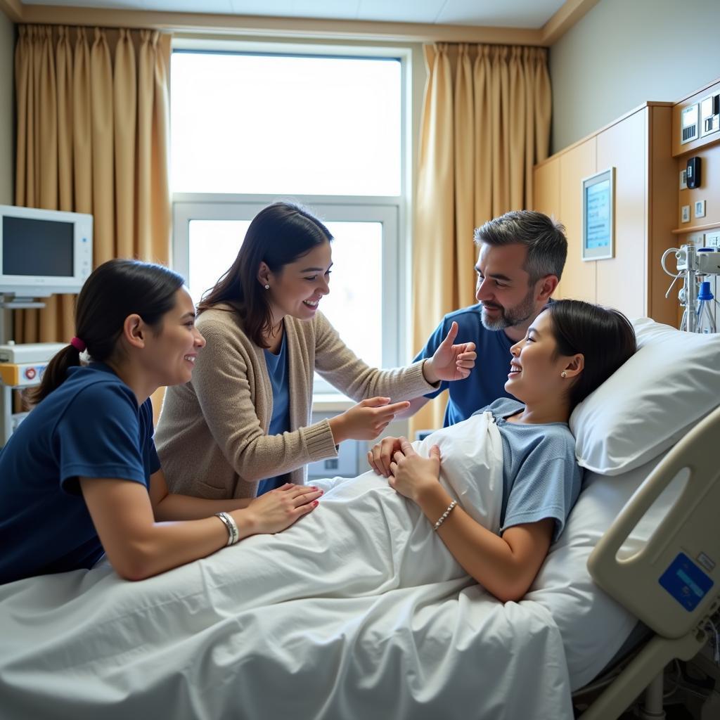 Family Visiting a Patient in the IMCU