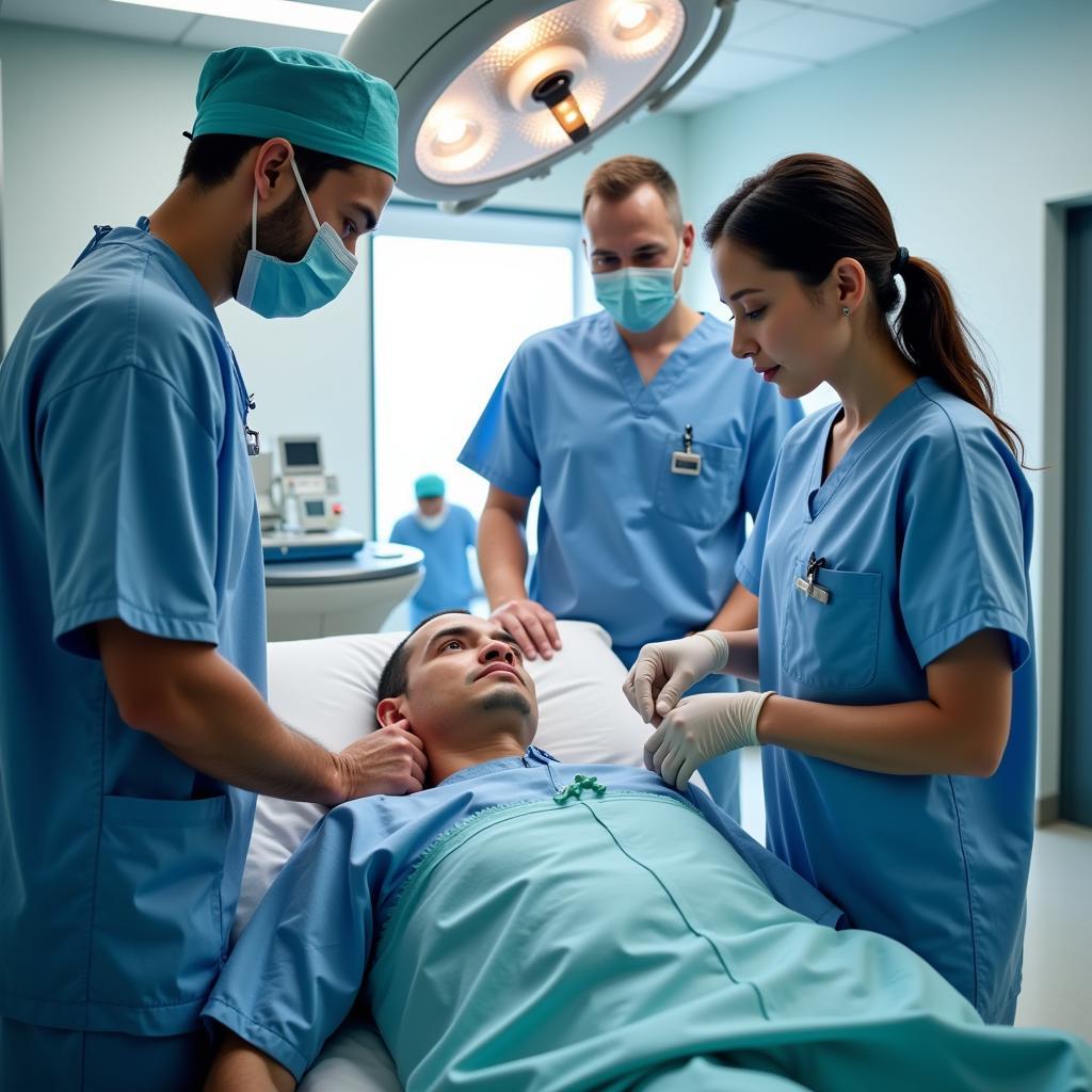 IMCU Medical Staff Attending to a Patient