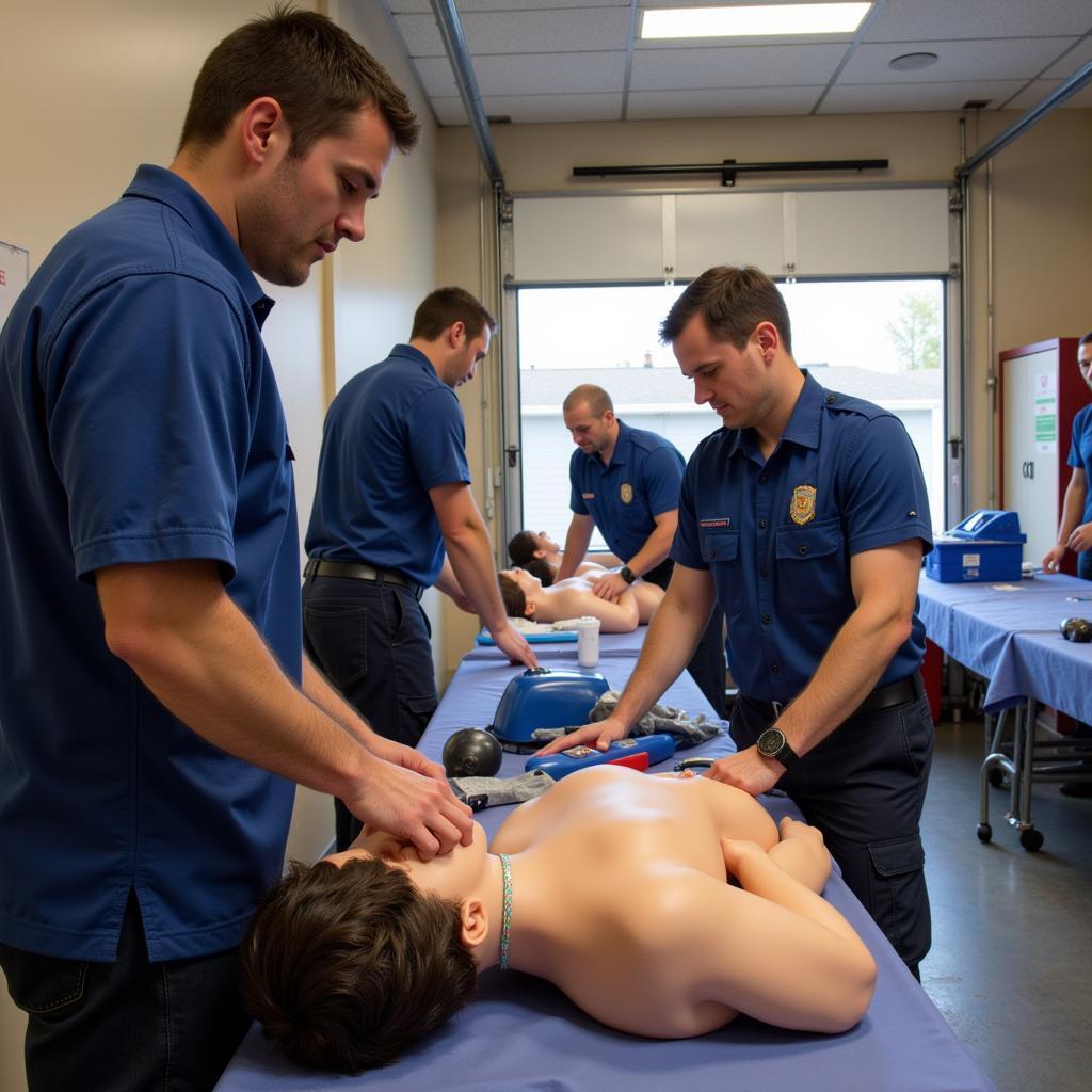 Jamaica Hospital EMS Garage Paramedics Training