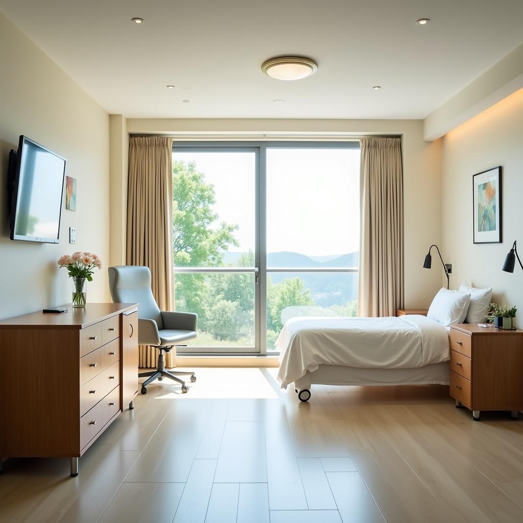 Comfortable Patient Room at Jasper County Hospital