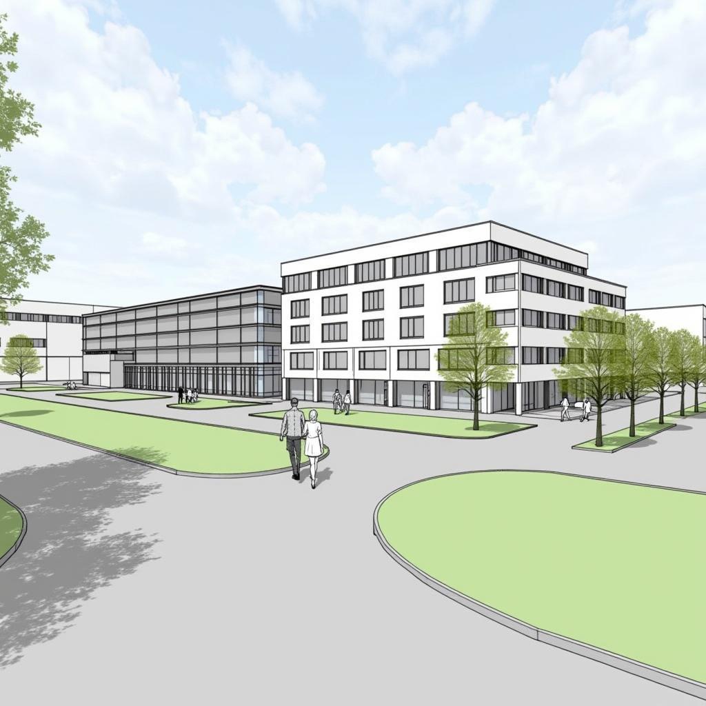 Architectural renderings of Jubilee Hospital Clydebank's planned expansion