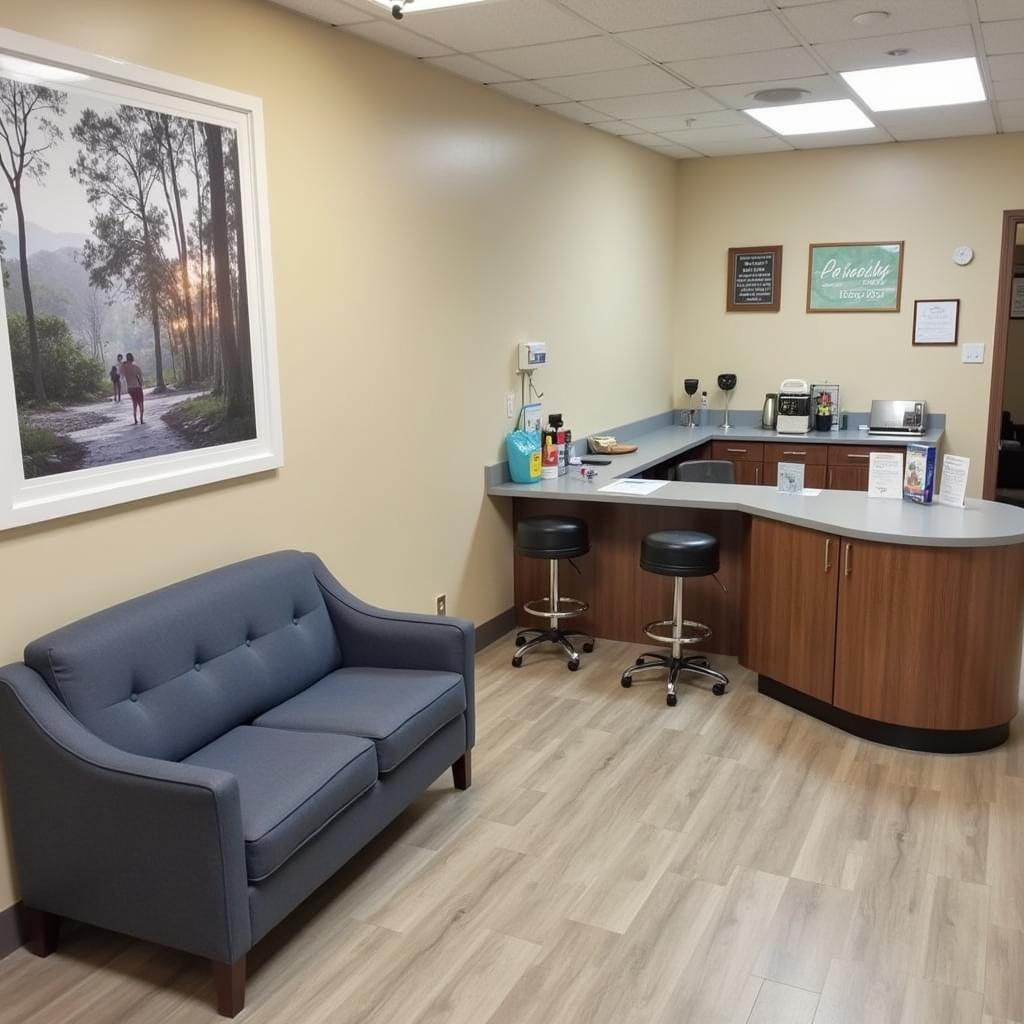 Comfortable Waiting Area in a Kanawha City Veterinary Hospital