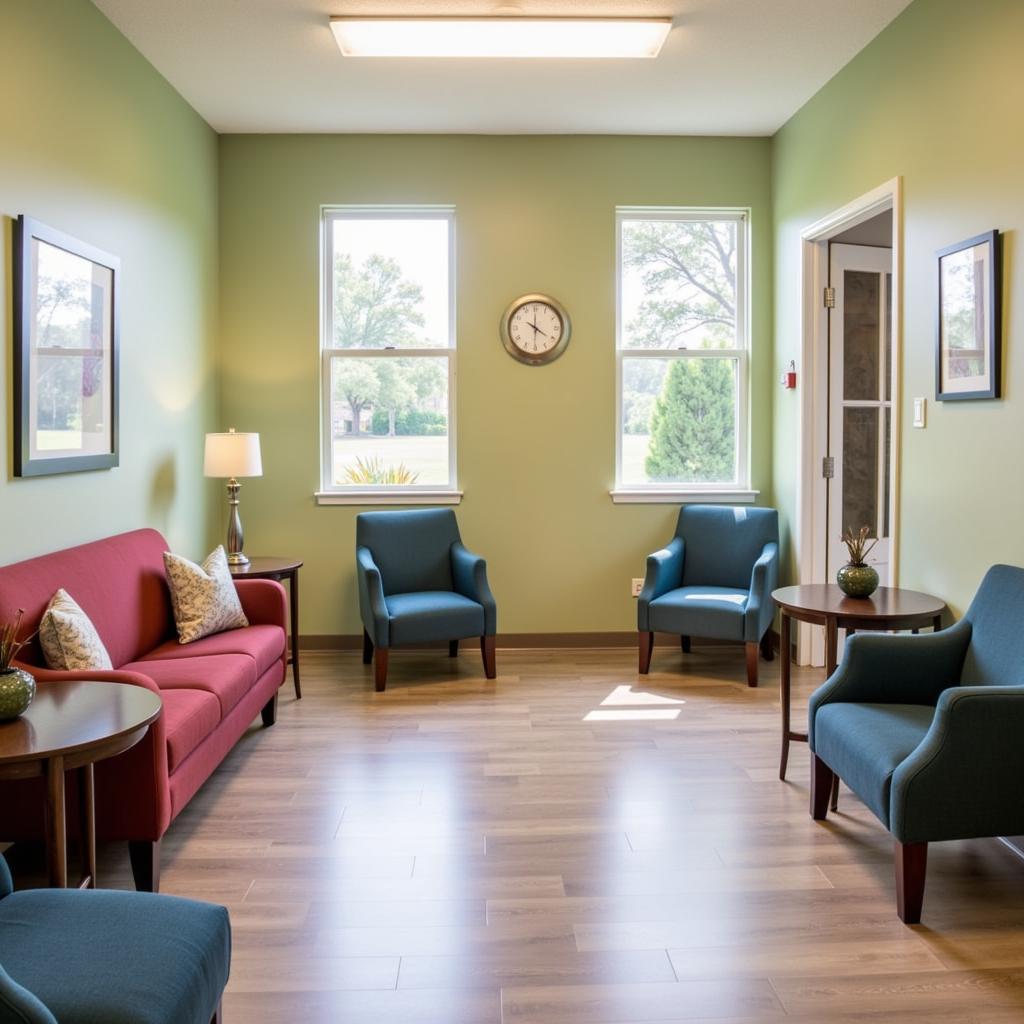 Comfortable and welcoming waiting area at Kempsville Veterinary Hospital