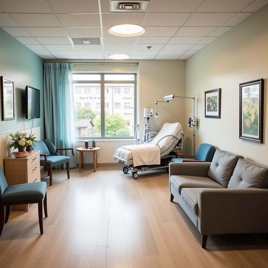 Patient Room at Kings Daughters' Hospital Madison Indiana