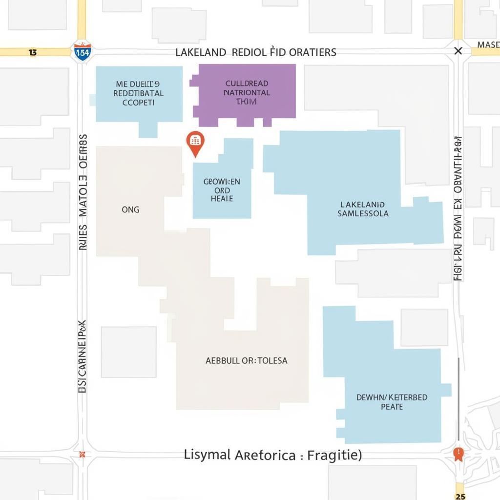 Map of Lakeland Regional Hospital Cafeteria Location