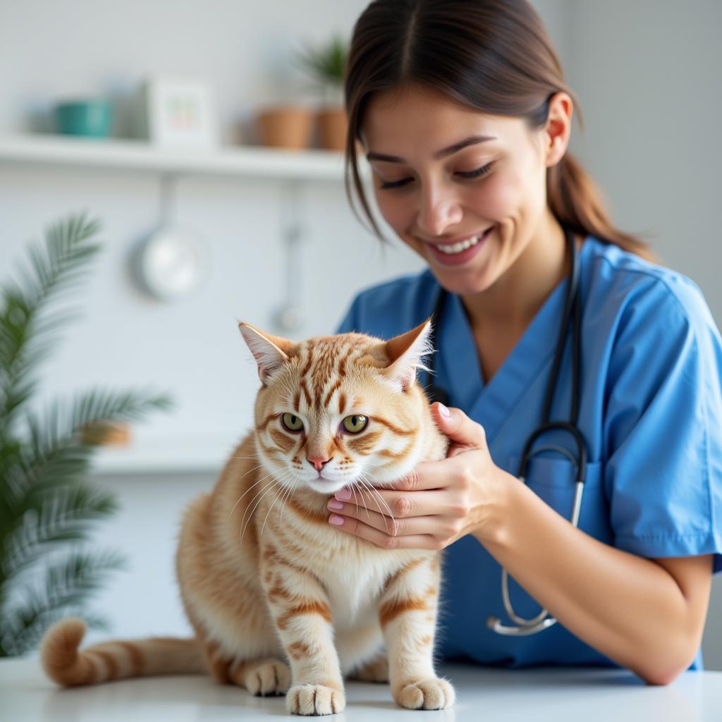 Veterinarian Examining a Pet at Lakeport Veterinary Hospital