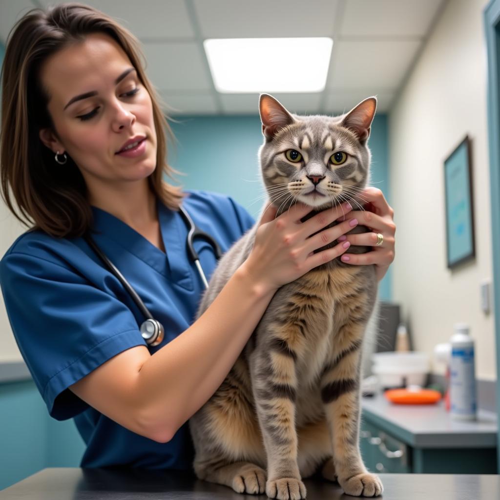 Pet Receiving Care at Lambertville Vet