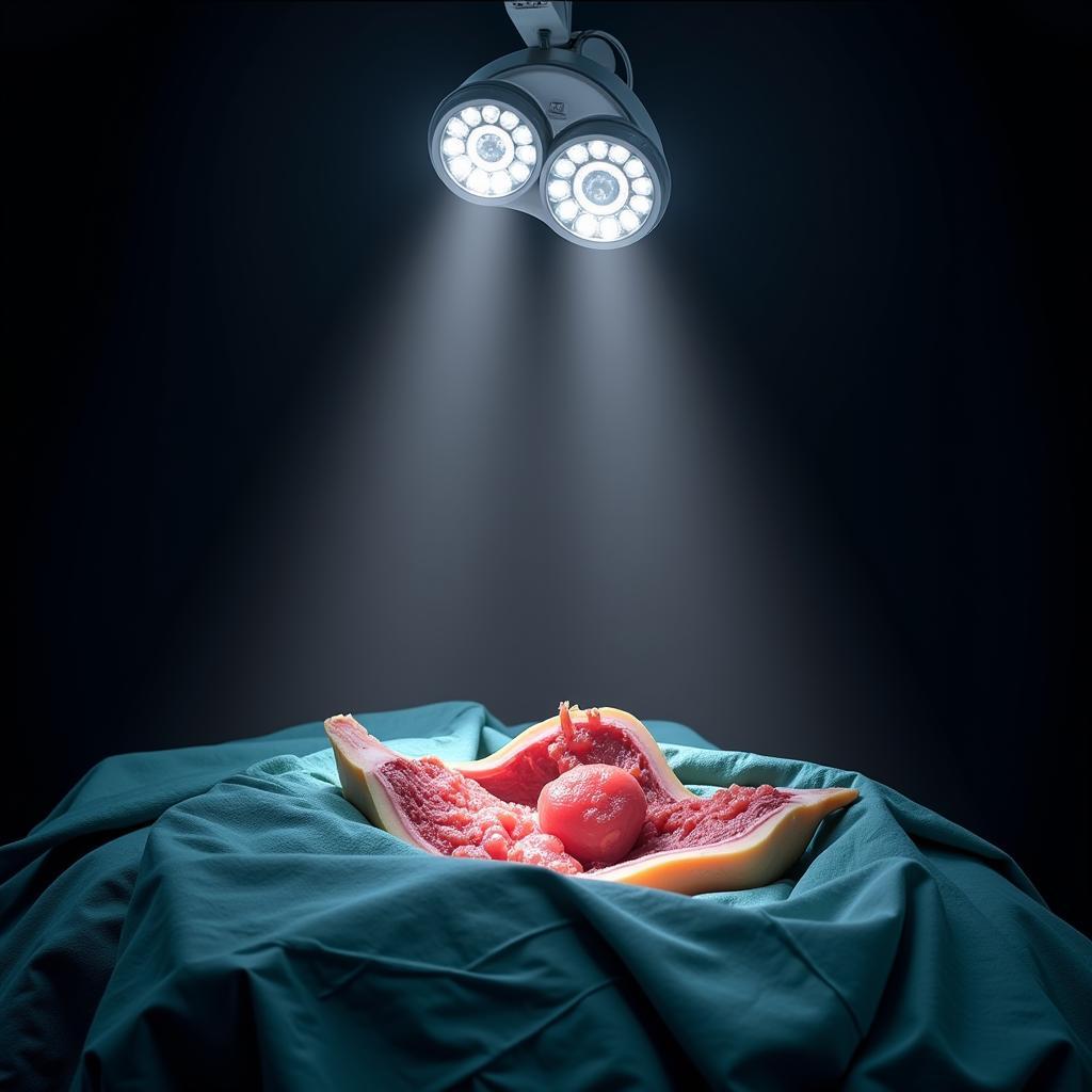 LED Surgical Lights in Use During a Procedure