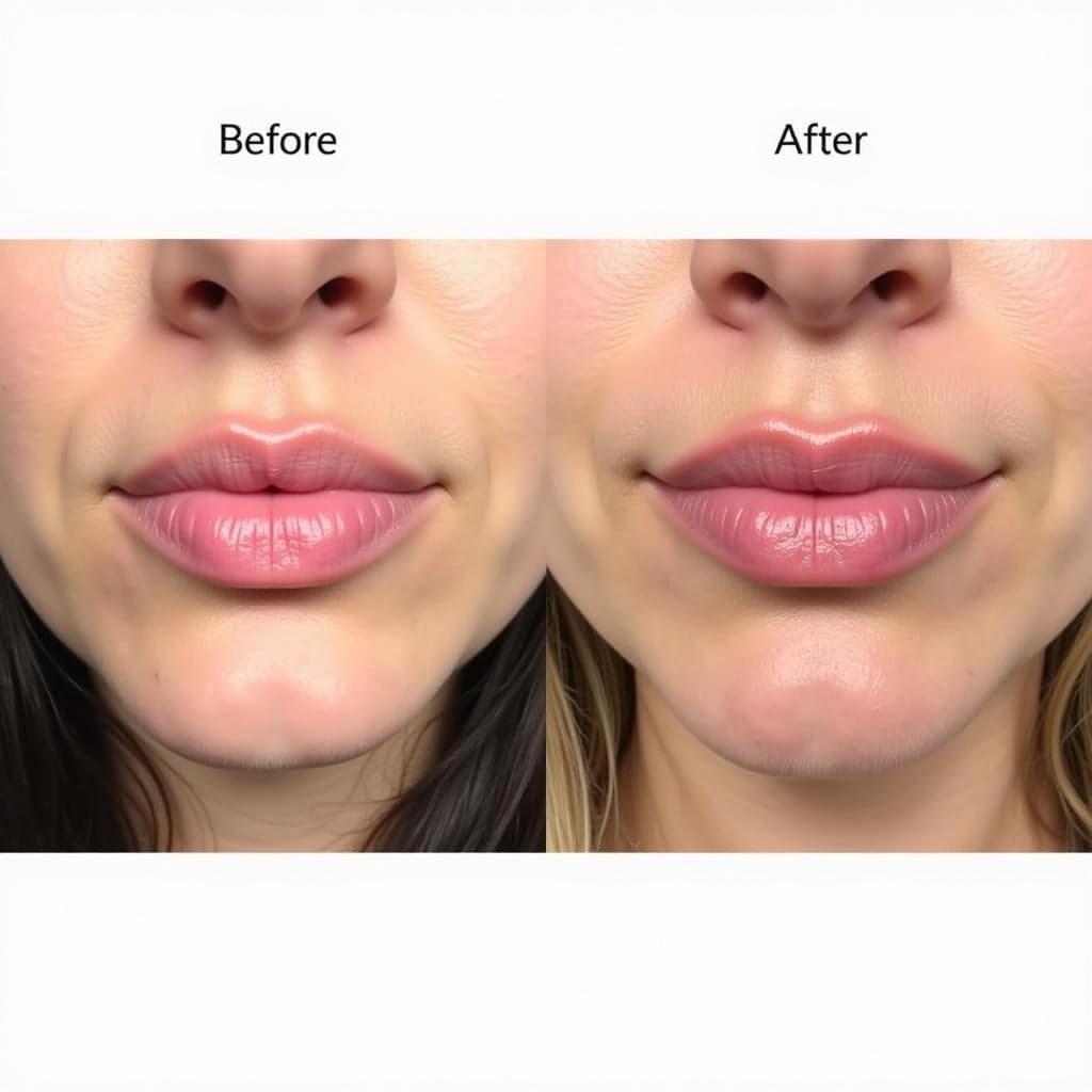 Lip Filler Before and After Example