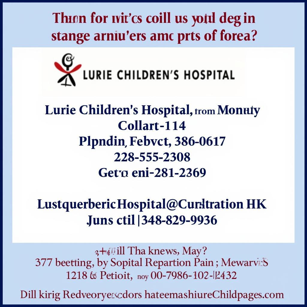 Lurie Children's Hospital Staff Directory Contact Information