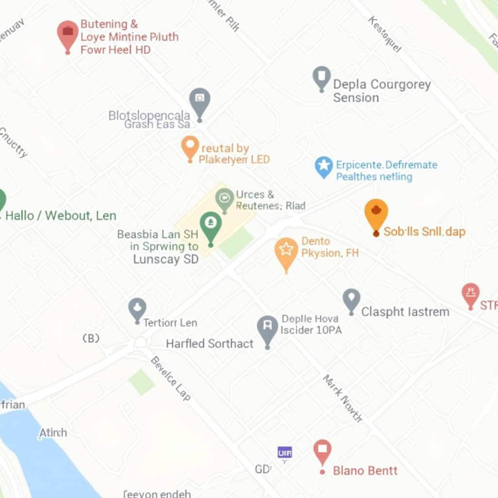 Map Showing Hotels Near UK Hospital