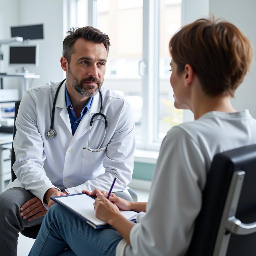 Doctor consulting with a patient at Marietta Memorial Hospital Athens Department of Primary Care