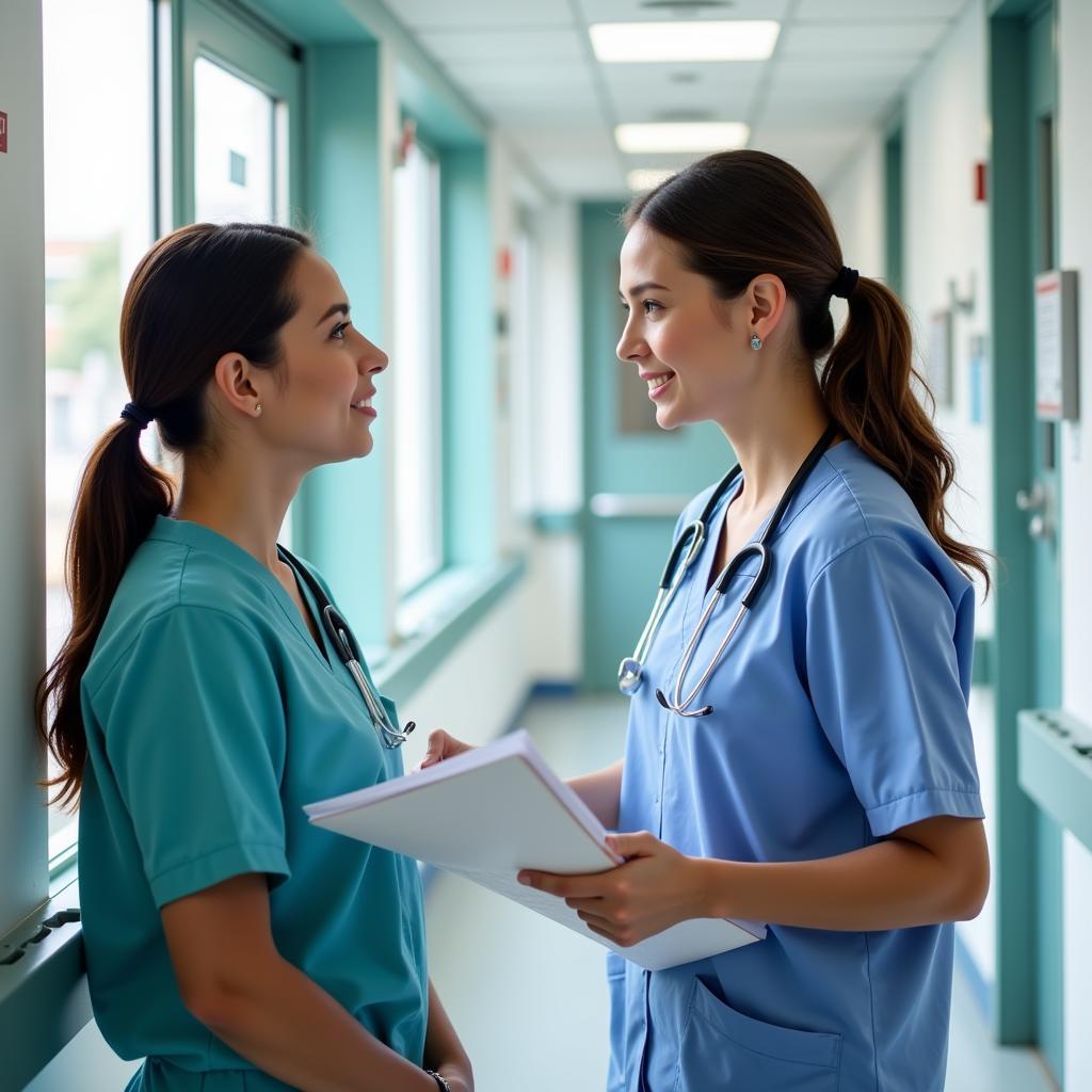 Medical Assistants Collaborating in Hospital