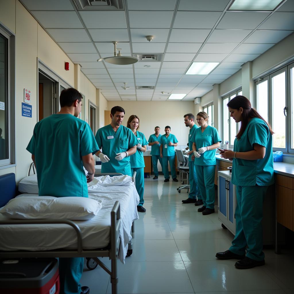 Medical Team in Evacuation Hospital