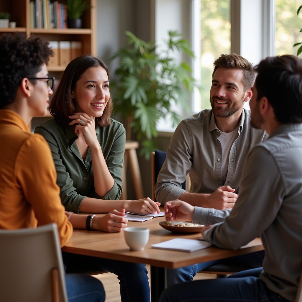 Individuals participating in a support group