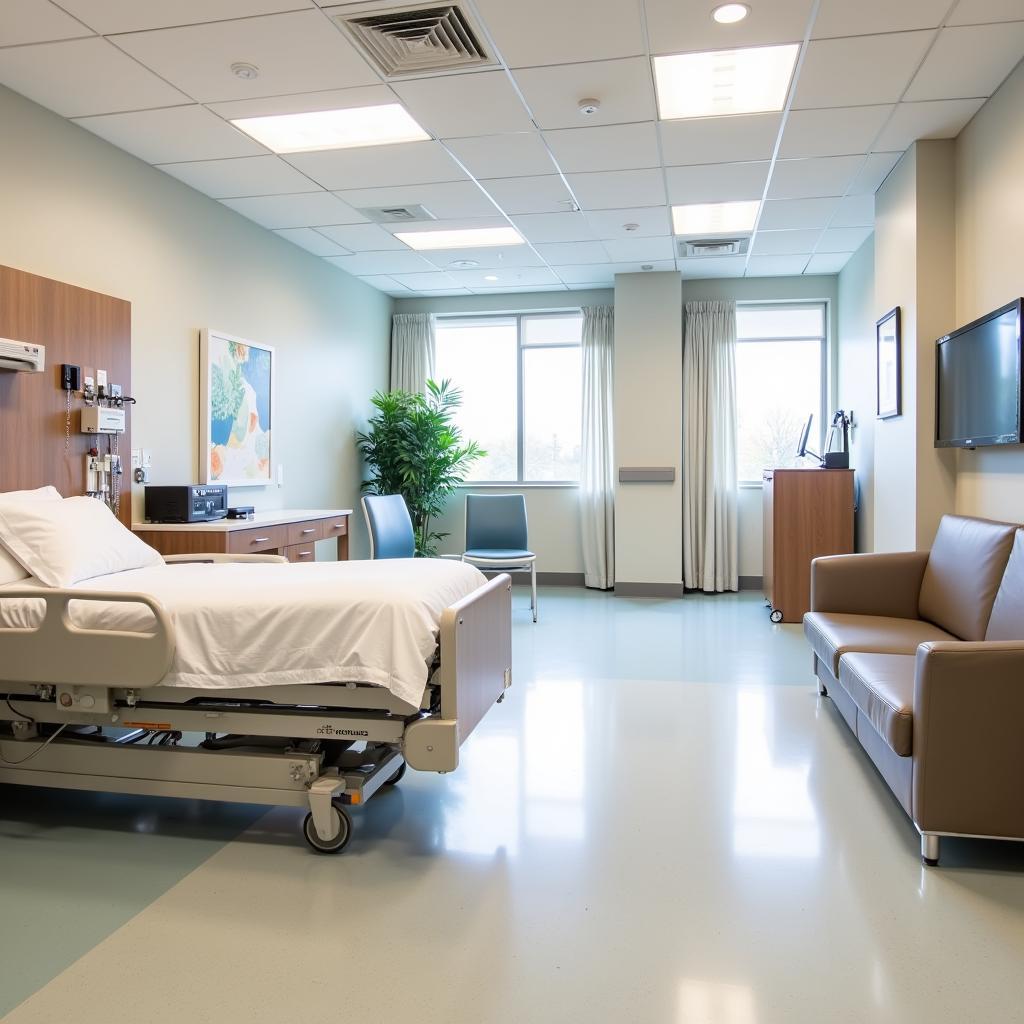 Comfortable and Modern Patient Room at Methodist South Hospital