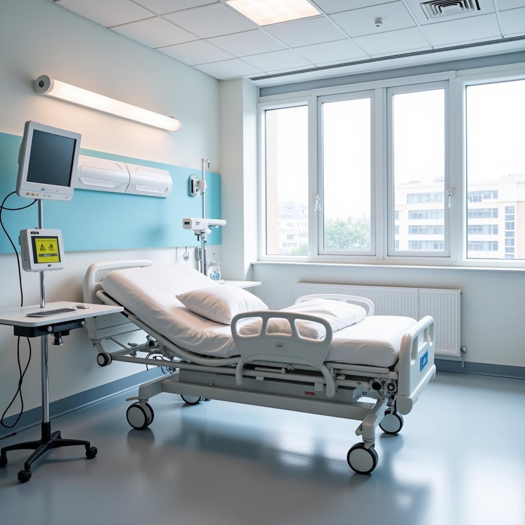 Modern Hospital Room with Adjustable Bed