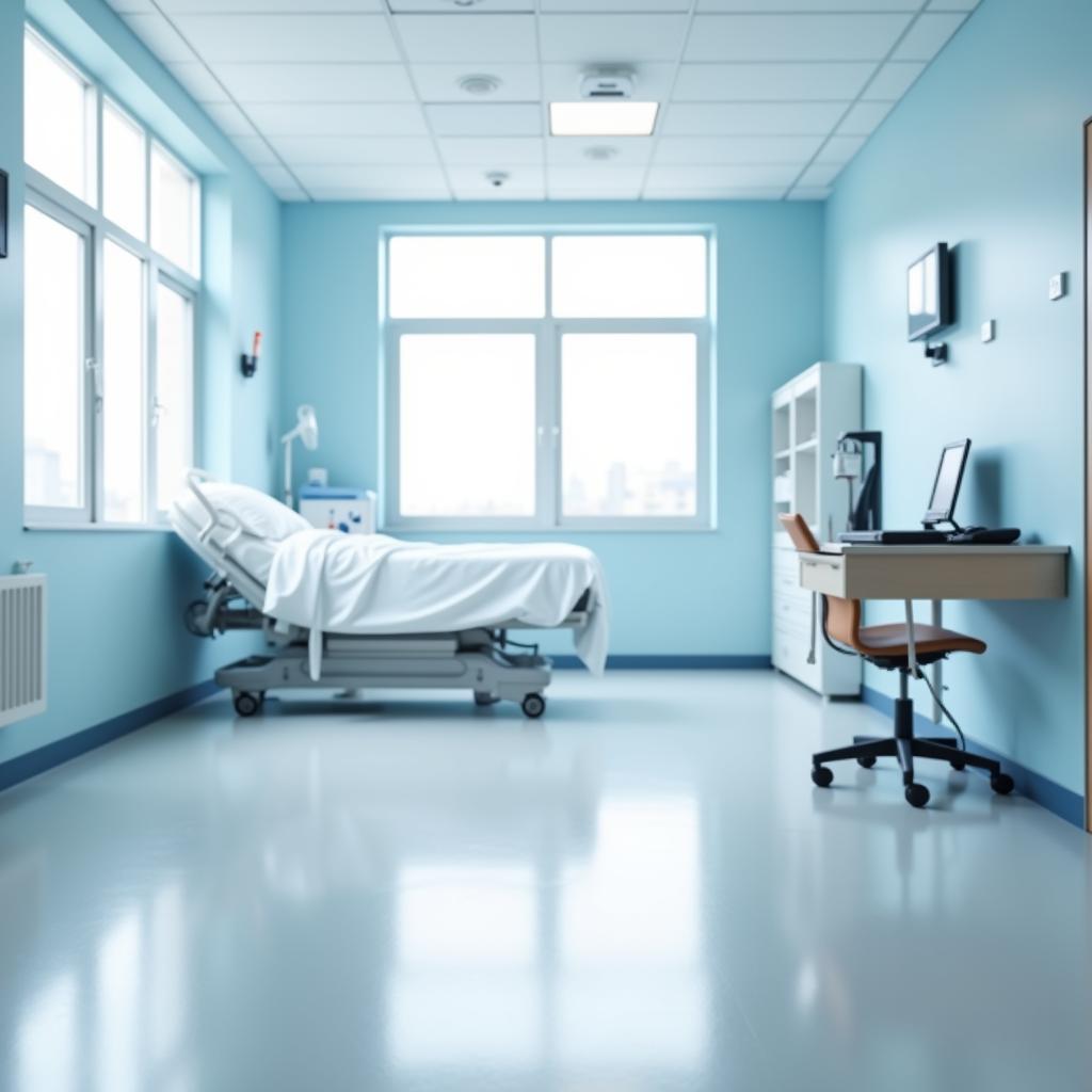 Modern hospital room showcasing hospital grade outlets