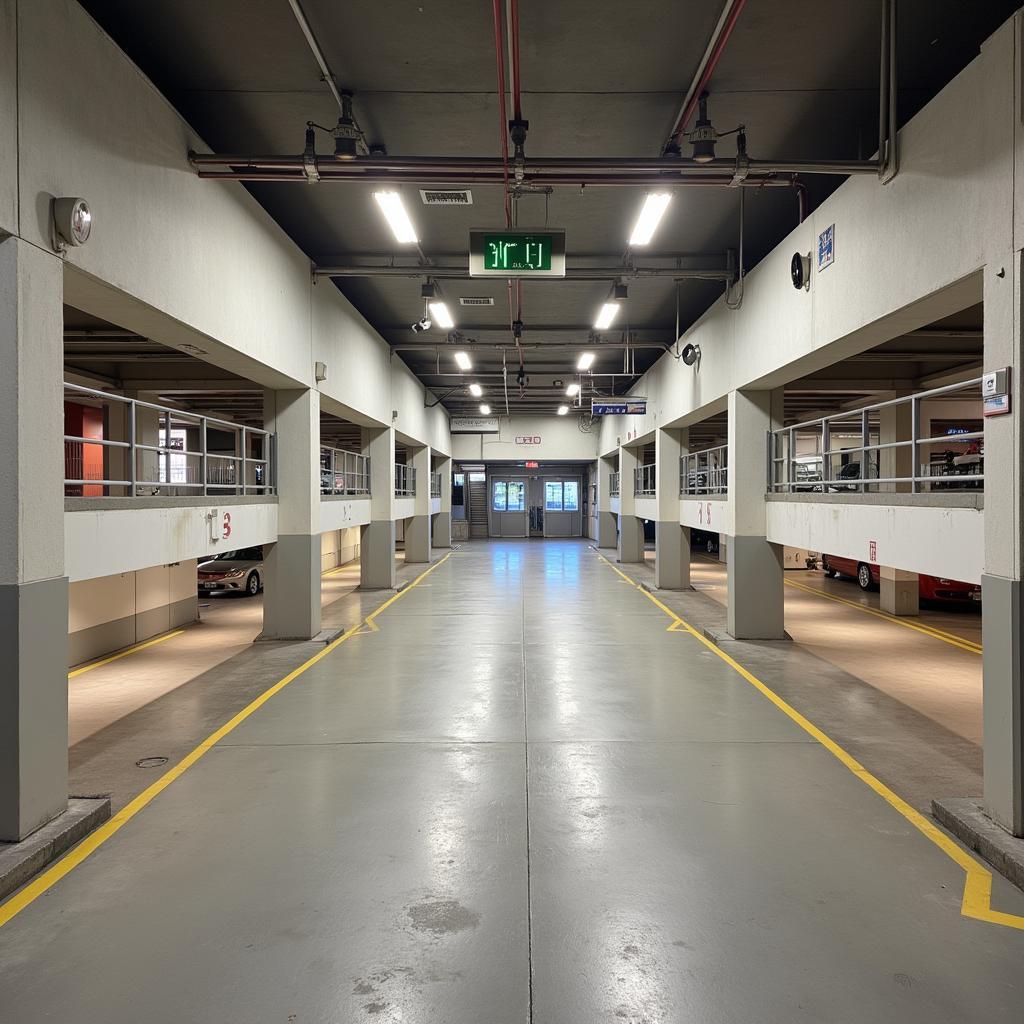 Newton Wellesley Hospital Parking Garage Interior