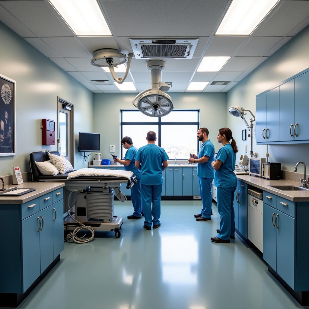 Well-equipped emergency room at Nichols Veterinary Hospital