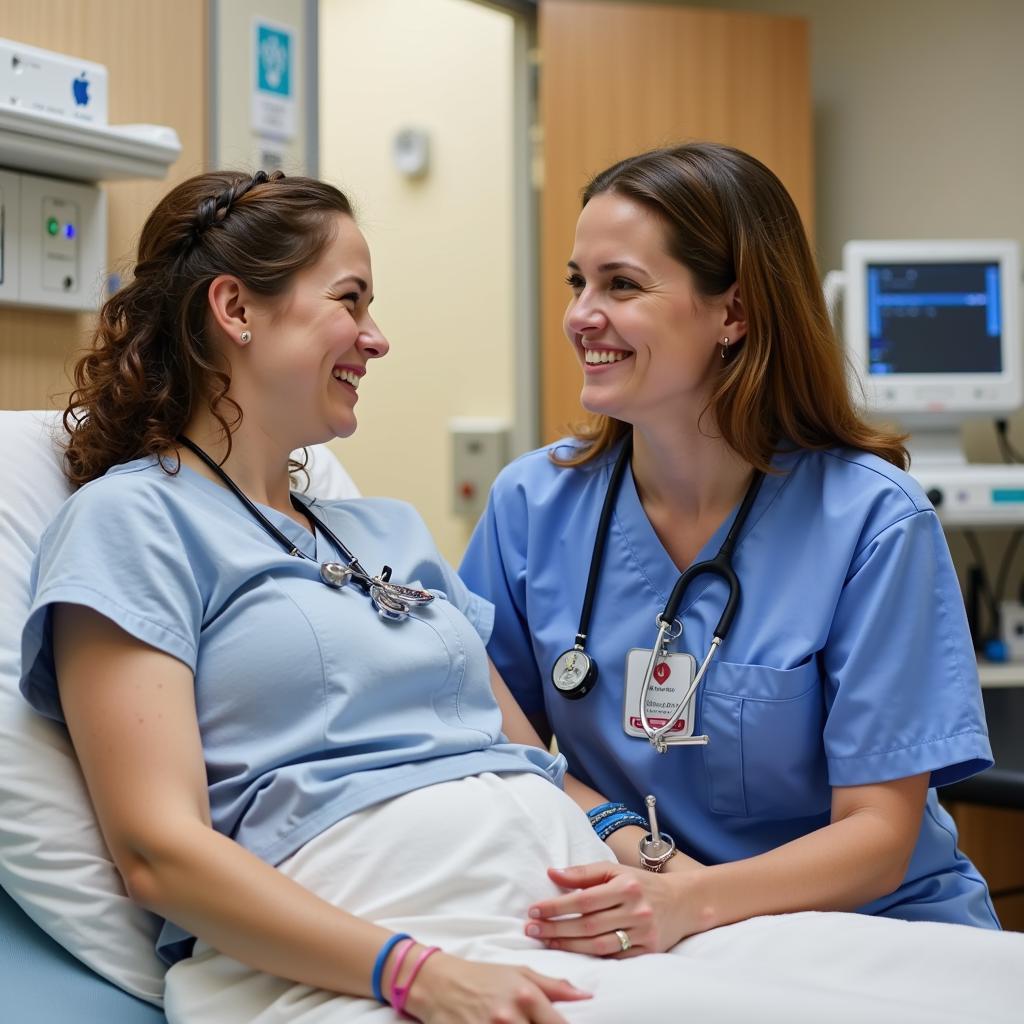 A Northside Hospital nurse providing compassionate care to a patient